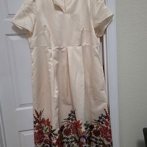 Floral Cream Kids Dress